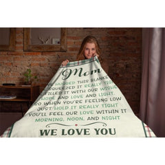Custom kids name Grandma Blanket - Gift for Grandma Nana Mom Birthday Mother's day - Lovscape