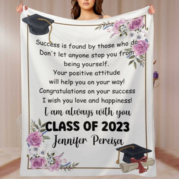 Custom Name Blanket - Class of 2023 Graduation Gift - Lovscape