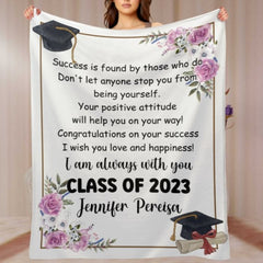 Custom Name Blanket - Class of 2023 Graduation Gift - Lovscape