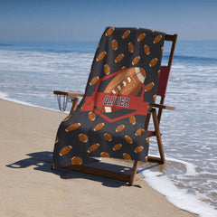 Custom Name Sporty Fun Beach Towel - Gift for Sports Lover - Lovscape