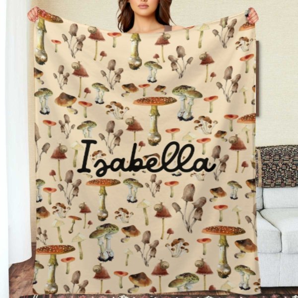 Custom Name Vintage Mushroom Collage - Gifts for Family - Lovscape