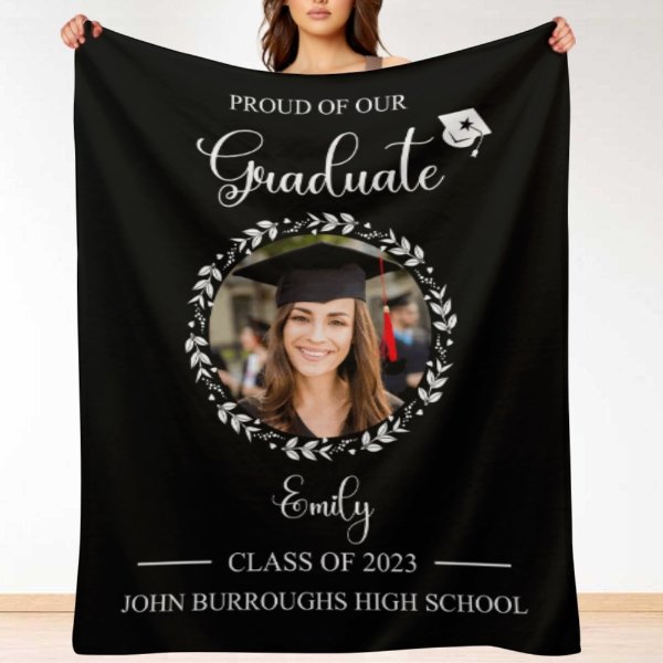 Custom Photo Graduation Blanket Senior 2023 – Memorial Gifts - Lovscape