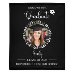 Custom Photo Graduation Blanket Senior 2023 – Memorial Gifts - Lovscape