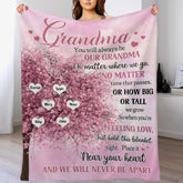 Nous ne serons jamais séparés grand-mère - Couverture personnalisée - Cadeau d'anniversaire de la fête des mères pour maman, grand-mère, nana