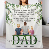 Papa, nous t'aimons plus que l'étoile dans le ciel - Couverture personnalisée - Anniversaire, cadeau de fête des pères pour père, papa, papa