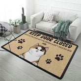 Don't Let The Cats Out - Funny Personalized Cat Decorative Mat, Doormat - Lovscape