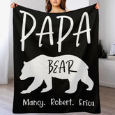 Couverture Papa Ours Nom Personnalisé - Cadeau pour Papa