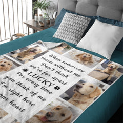 For Every Time You Think Of Me, I'm Right Here Inside Your Heart - Personalized Blanket - Lovscape