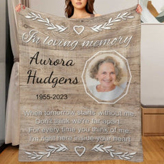 For Every Time You Think Of Me, I'm Right Here Inside Your Heart - Upload Image - Personalized Blanket - Lovscape