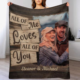 I Completely Love You - Upload Image, Gift For Couples, Husband Wife - Personalized Blanket - Lovscape