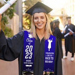 I Graduated Can I Go Back To Bed Now Stoles, Photo Class of 2023 Stoles - Graduation gift - Lovscape