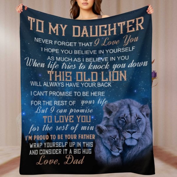 I Hope You Believe In Yourself As Much As I Believe In You - Family Blanket - Gift For Daughter From Dad - Lovscape