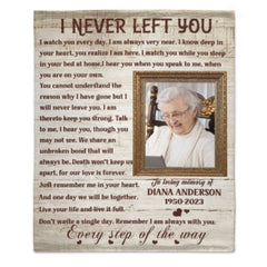 I Never Left You - Memorial Personalized Custom Blanket - Sympathy Gift For Family Members - Lovscape