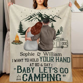 I Want To Go Camping With You At 80 - Gift For Camping Couples, Personalized Blanket - Lovscape