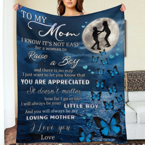 I'll Always Be Your Little Boy, Mom - Family Blanket - New Arrival, Christmas Gift For Mother From Son - Lovscape