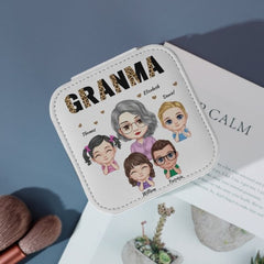 Just Call Me Grandma - Family Personalized Custom Jewelry Box - Birthday Gift For Grandma - Lovscape