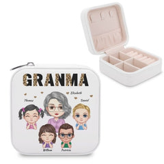 Just Call Me Grandma - Family Personalized Custom Jewelry Box - Birthday Gift For Grandma - Lovscape
