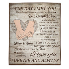 Love You Forever And Always - Gift For Couples, Husband Wife, Personalized Horizontal Blanket - Lovscape