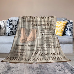 Love You Forever And Always - Gift For Couples, Husband Wife, Personalized Horizontal Blanket - Lovscape