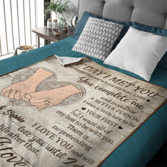 Love You Forever And Always - Gift For Couples, Husband Wife, Personalized Horizontal Blanket - Lovscape