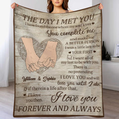 Love You Forever And Always - Gift For Couples, Husband Wife, Personalized Horizontal Blanket - Lovscape