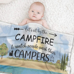 Making Memories One Campsite At A Time - Husband & Wife - Gift For Camping Couples, Personalized Blanket - Lovscape