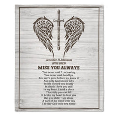 Missing You Always - Memorial Personalized Custom Blanket-Sympathy Gift For Family Members - Lovscape