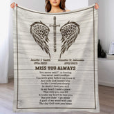 Missing You Always - Memorial Personalized Custom Blanket-Sympathy Gift For Family Members - Lovscape