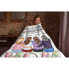 Mother And Daughter, Best Friends Forever From The Heart - Gift For Mom - Personalized Blanket - Lovscape