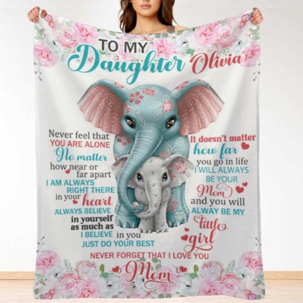My Little Girl, Never Feel That You Are Alone - Family Blanket - Christmas Gift For Daughter From Mom - Lovscape