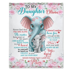 My Little Girl, Never Feel That You Are Alone - Family Blanket - Christmas Gift For Daughter From Mom - Lovscape