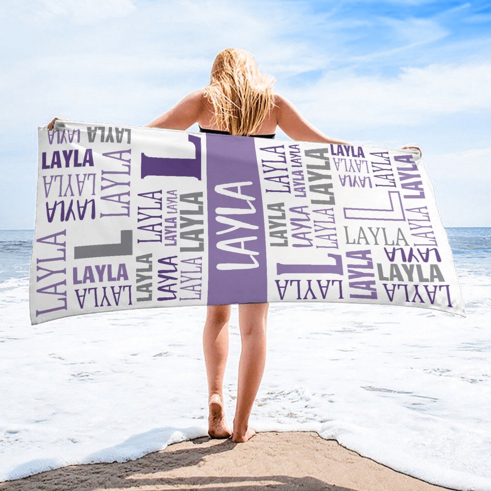 Name Game Beach Towel - Lovscape