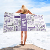 Name Game Beach Towel - Lovscape