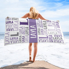 Name Game Beach Towel - Lovscape