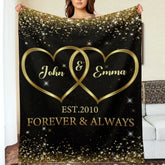 Our Love Story - Couple Personalized Custom Blanket - Valentine Gift For Husband Wife, Anniversary - Lovscape
