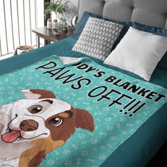 Paws Off - It's My Blanket - Gift For Dog Lovers - Personalized Blanket - Lovscape