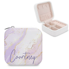 Personalized Gradient Style Print and Glitter Jewelry Box - Gift for Her - Lovscape