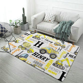 Personalized Name Construction Decorative Mat - Gift for Baby Birthday - Lovscape