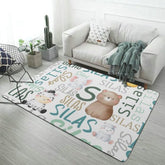 Personalized Woodland Cute Animals Decorative Mat - Lovscape