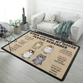 Pets' Rules When Visiting Our House - Cats And Dogs Personalized Decorative Mat, Doormat - Lovscape