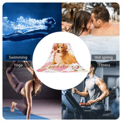 Portrait Pet Photo Name Custom Beach Towel - Customized Gift - Lovscape