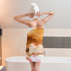 Portrait Pet Photo Name Custom Beach Towel - Customized Gift - Lovscape