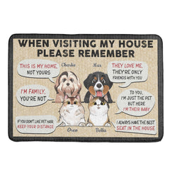 Remember When Visiting Our House - Personalized Decorative Mat, Doormat - Lovscape