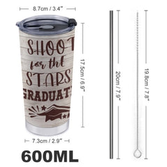 Shoot For The Stars Graduate - Personalized Tumblers - Lovscape