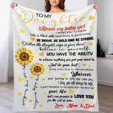 Sunflower Custom Name Blanket-Gift for Daughter - Lovscape