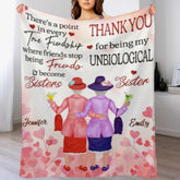 Thank You For Being My Unbiological Sister - Gift For Bestie - Personalized Blanket - Lovscape