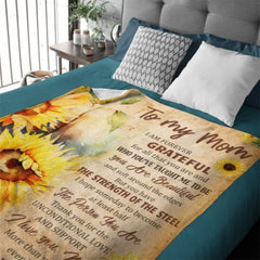 Thank You For The Unconditional Love And Support - Blanket - To My Mom, Gift For Mom, Mom Gift From Daughter And Son, Birthday Gift For Mom - Lovscape