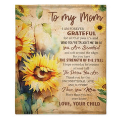 Thank You For The Unconditional Love And Support - Blanket - To My Mom, Gift For Mom, Mom Gift From Daughter And Son, Birthday Gift For Mom - Lovscape