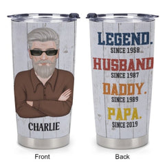 The Legend Dad Grandpa Personalized Tumbler - Lovscape