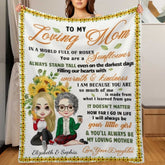 To My Loving Mom You Are A Sunflower - Family Personalized Custom Blanket - Birthday Gift For Mom From Daughter - Lovscape